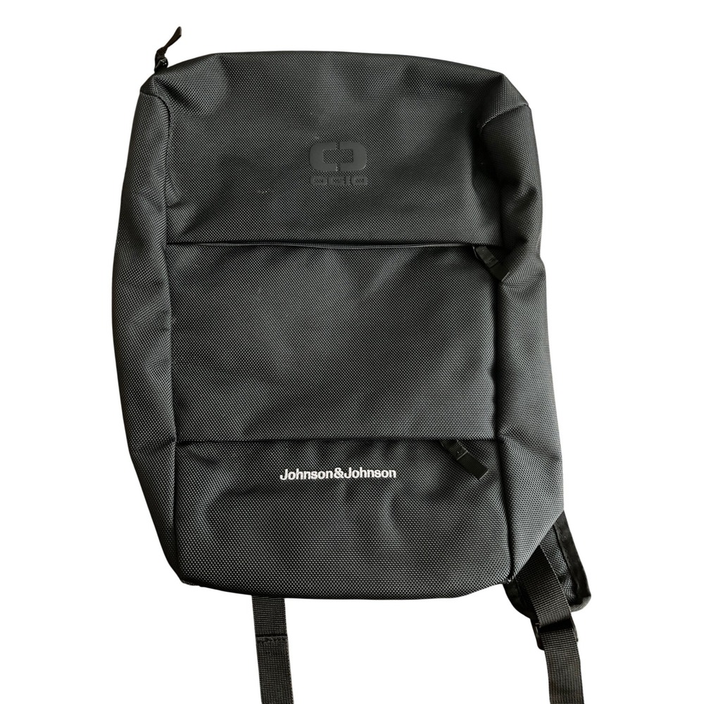 Ogio Black Slim Laptop Backpack Johnson & Johnson Corporate Logo Bag